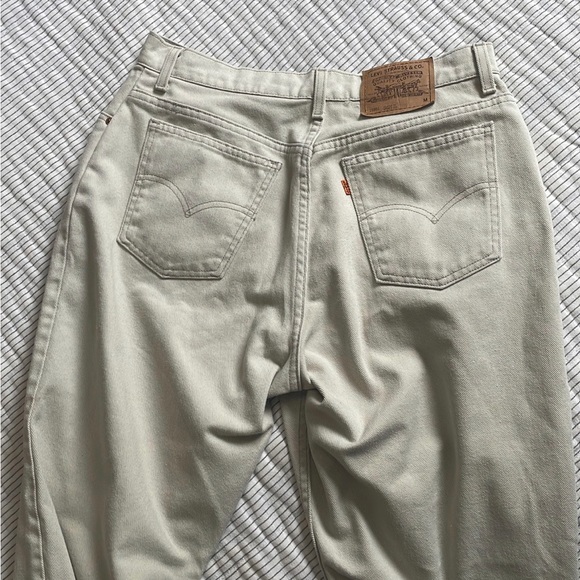 Levi's Jeans Vintage Cream Levis Jeans Orange Tab 95s Relaxed Fit
